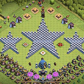 TH12 Funny Troll Base Plan with Link, Copy Town Hall 12 Art Design, #7