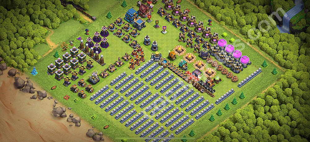 Troll Funny Diseño de aldea Ayuntamiento 12 Copiar - COC TH12 Perfecta Art Distribucion 2026 + Enlace - #34