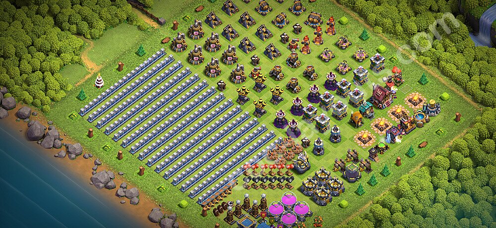 TH12 Funny Troll Base Plan with Link, Copy Town Hall 12 Art Design 2026, #48