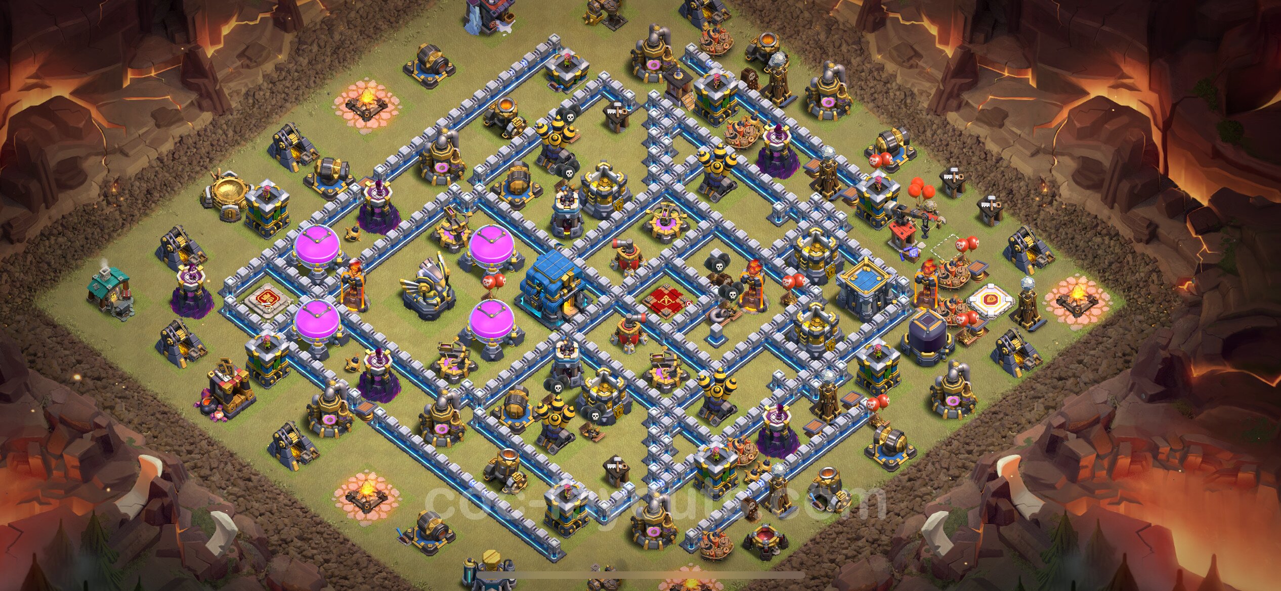 Best Anti Stars War Base Th With Link Hybrid Town Hall