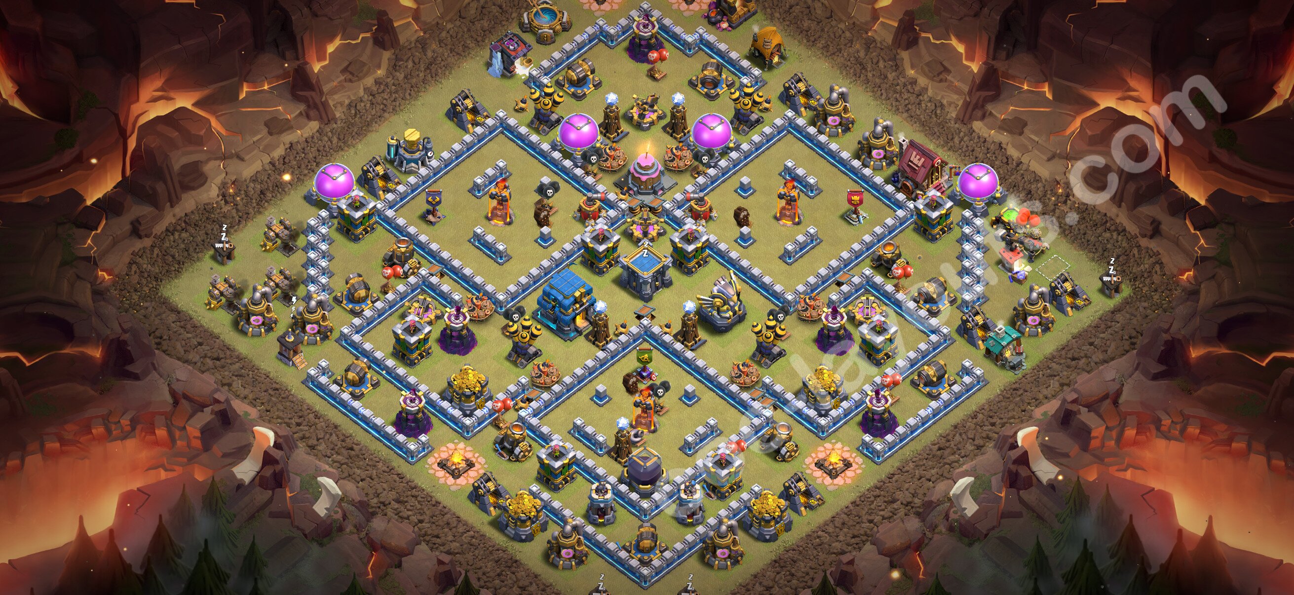 TH12 War Base #212 – TH12 layout preview