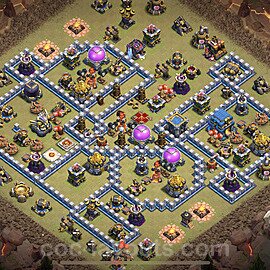 Die Anti 3 Sterne Clan War Base RH12 + Link 2023 - COC Rathaus Level 12 Kriegsbase (CK / CW) - #108