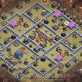 TH12 Max Levels CWL War Base Plan with Link, Hybrid, Copy Town Hall 12 Design 2023, #117