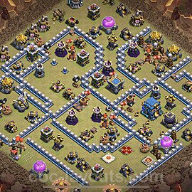 TH12 Anti 2 Stars CWL War Base Plan with Link, Anti Everything, Copy Town Hall 12 Design 2023, #120