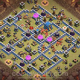 TH12 Anti 3 Stars CWL War Base Plan with Link, Anti Air / Electro Dragon, Copy Town Hall 12 Design 2023, #128