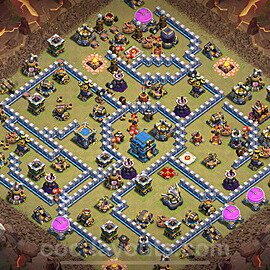 TH12 Anti 2 Stars CWL War Base Plan with Link, Anti Everything, Copy Town Hall 12 Design 2023, #134