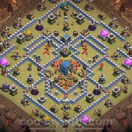 TH12 War Base Plan with Link, Legend League, Anti Everything, Copy Town Hall 12 CWL Design 2025, #140