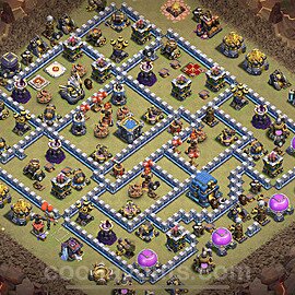 Die Maximal Clan War Base RH12 + Link 2023 - COC Rathaus Level 12 Kriegsbase (CK / CW) - #141