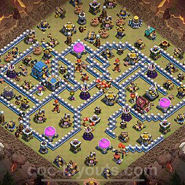 TH12 Anti 2 Stars CWL War Base Plan with Link, Anti Everything, Copy Town Hall 12 Design 2025, #142