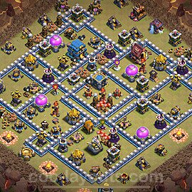 TH12 War Base Plan with Link, Hybrid, Copy Town Hall 12 CWL Design 2025, #149