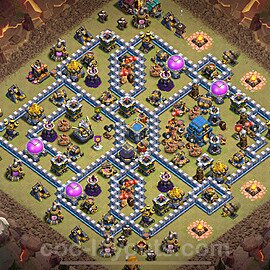 Die Maximal Clan War Base RH12 + Link, Hybrid 2025 - COC Rathaus Level 12 Kriegsbase (CK / CW) - #152