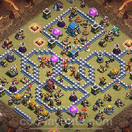 Die Clan War Base RH12 + Link, Anti Alles, Hybrid 2025 - COC Rathaus Level 12 Kriegsbase (CK / CW) - #157