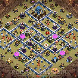 TH12 War Base Plan with Link, Anti 3 Stars, Anti Everything, Copy Town Hall 12 CWL Design 2024, #158