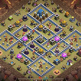 Die Clan War Base RH12 + Link, Anti 3 Sterne, Anti Alles 2025 - COC Rathaus Level 12 Kriegsbase (CK / CW) - #158