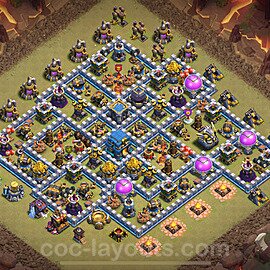 TH12 Max Levels CWL War Base Plan with Link, Hybrid, Copy Town Hall 12 Design 2025, #161