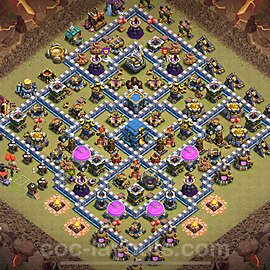 Die Anti 2 Sterne Clan War Base RH12 + Link, Anti Alles 2025 - COC Rathaus Level 12 Kriegsbase (CK / CW) - #162