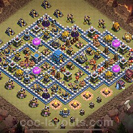 Die Maximal Clan War Base RH12 + Link, Anti Alles 2025 - COC Rathaus Level 12 Kriegsbase (CK / CW) - #166