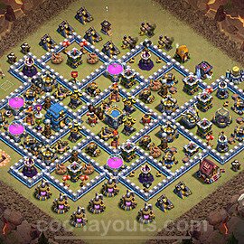 Die Anti 2 Sterne Clan War Base RH12 + Link, Anti Alles 2025 - COC Rathaus Level 12 Kriegsbase (CK / CW) - #167