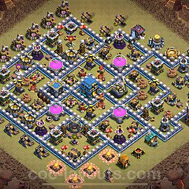 Die Maximal Clan War Base RH12 + Link, Hybrid 2025 - COC Rathaus Level 12 Kriegsbase (CK / CW) - #169