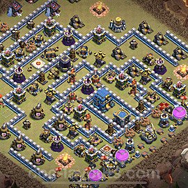 TH12 Max Levels CWL War Base Plan with Link, Anti Everything, Copy Town Hall 12 Design, #17