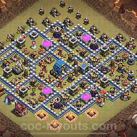 Die Clan War Base RH12 + Link, Anti Air / Electro Dragon, Hybrid 2025 - COC Rathaus Level 12 Kriegsbase (CK / CW) - #170