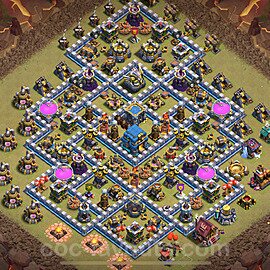 TH12 Anti 2 Stars CWL War Base Plan with Link, Anti Everything, Copy Town Hall 12 Design 2025, #171