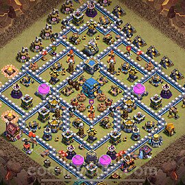 Die Anti 2 Sterne Clan War Base RH12 + Link, Anti Alles 2025 - COC Rathaus Level 12 Kriegsbase (CK / CW) - #173