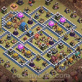 TH12 War Base Plan with Link, Anti Everything, Copy Town Hall 12 CWL Design 2025, #176