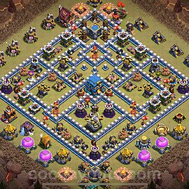 Top Maxé Base de Guerre HDV 12 + Lien (Link), Anti tout 2025 gdc - Hôtel de Ville 12 Base Copier - #181