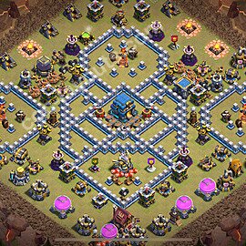 TH12 War Base Plan with Link, Legend League, Anti Air / Electro Dragon, Copy Town Hall 12 CWL Design 2026, #183