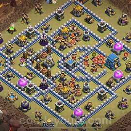 Top Base de Guerre HDV 12 + Lien (Link), Anti tout 2025 gdc - Hôtel de Ville 12 Base Copier - #186