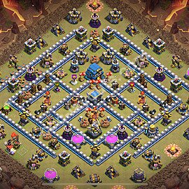 Военная База ТХ 12 2026 Максимальная Прокачка для Лиги Войны Кланов (КВ / ЛВК) Скопировать, Анти Все, #187