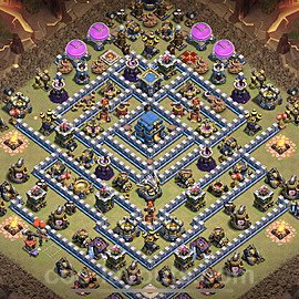 TH12 Anti 2 Stars CWL War Base Plan with Link, Anti Everything, Copy Town Hall 12 Design, #19