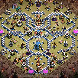 Военная База ТХ 12 2026 Анти 3 Звезды для Лиги Войны Кланов (КВ / ЛВК) Скопировать, #191