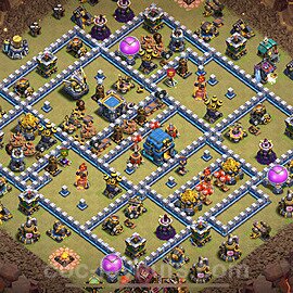 TH12 Anti 3 Stars CWL War Base Plan with Link, Anti Everything, Copy Town Hall 12 Design 2025, #194