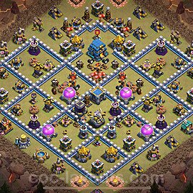 Diseño de aldea para Guerra al Maximo Ayuntamiento 12 Copiar, Anti Todo - Full COC TH12 Perfecta Distribucion 2025 + Enlace - #195
