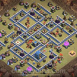 TH12 War Base Plan with Link, Anti Everything, Copy Town Hall 12 CWL Design, #21