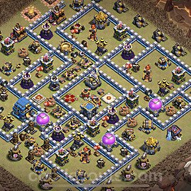 TH12 Max Levels CWL War Base Plan with Link, Anti Everything, Copy Town Hall 12 Design, #26