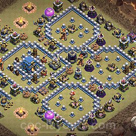 TH12 Max Levels CWL War Base Plan with Link, Anti Everything, Copy Town Hall 12 Design, #28