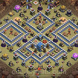 Die Clan War Base RH12 + Link, Anti Alles - COC Rathaus Level 12 Kriegsbase (CK / CW) - #38