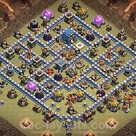 Die Maximal Clan War Base RH12 + Link, Anti Alles - COC Rathaus Level 12 Kriegsbase (CK / CW) - #7