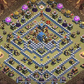 Diseño de aldea para Guerra Anti 2 Estrellas Ayuntamiento 12 Copiar, Anti Todo - COC TH12 Perfecta Distribucion + Enlace - #8