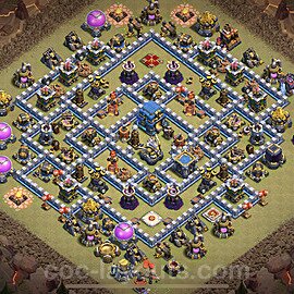 TH12 Anti 3 Stars CWL War Base Plan with Link, Anti Everything, Copy Town Hall 12 Design 2023, #88