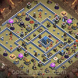 TH12 Anti 3 Stars CWL War Base Plan with Link, Copy Town Hall 12 Design 2023, #94