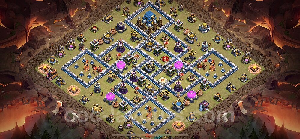 TH12 War Base Plan with Link, Anti 3 Stars, Anti Everything, Copy Town Hall 12 CWL Design 2024, #158