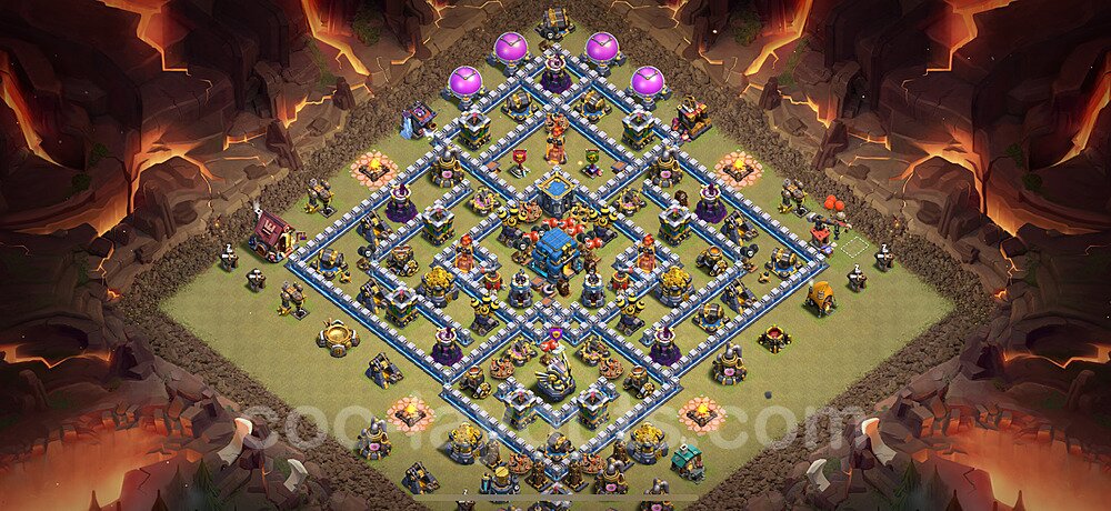 Die Anti 2 Sterne Clan War Base RH12 + Link, Anti Air / Electro Dragon 2025 - COC Rathaus Level 12 Kriegsbase (CK / CW) - #159