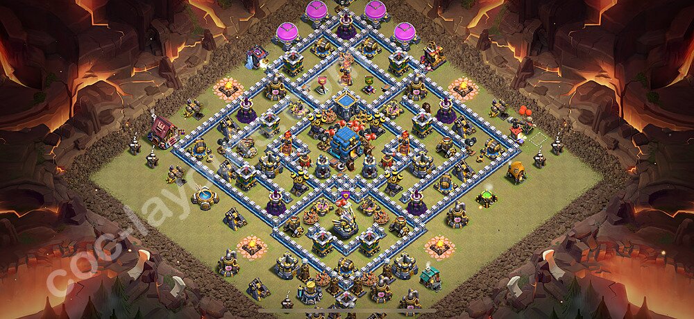 Die Anti 2 Sterne Clan War Base RH12 + Link, Anti Air / Electro Dragon 2026 - COC Rathaus Level 12 Kriegsbase (CK / CW) - #159