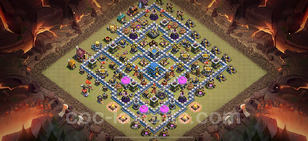 TH12 Anti 2 Stars CWL War Base Plan with Link, Anti Everything, Copy Town Hall 12 Design 2025, #162