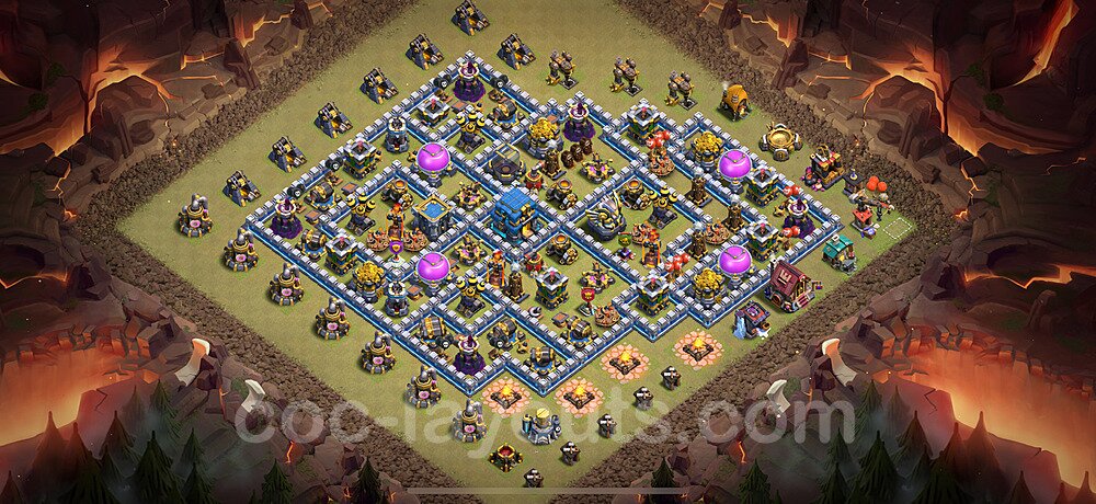 Die Maximal Clan War Base RH12 + Link, Anti Alles 2025 - COC Rathaus Level 12 Kriegsbase (CK / CW) - #166