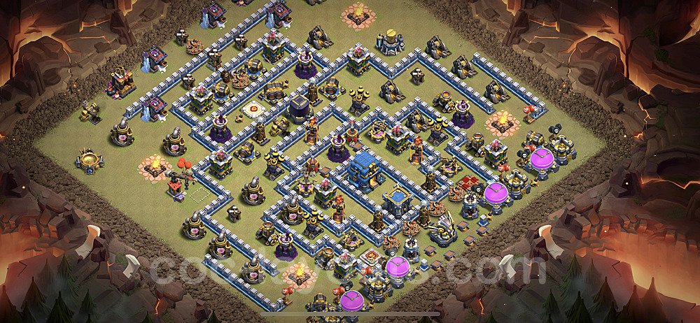 TH12 Max Levels CWL War Base Plan with Link, Anti Everything, Copy Town Hall 12 Design, #17